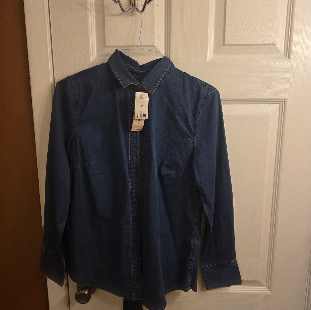Blue Denim Button-Up Shirt